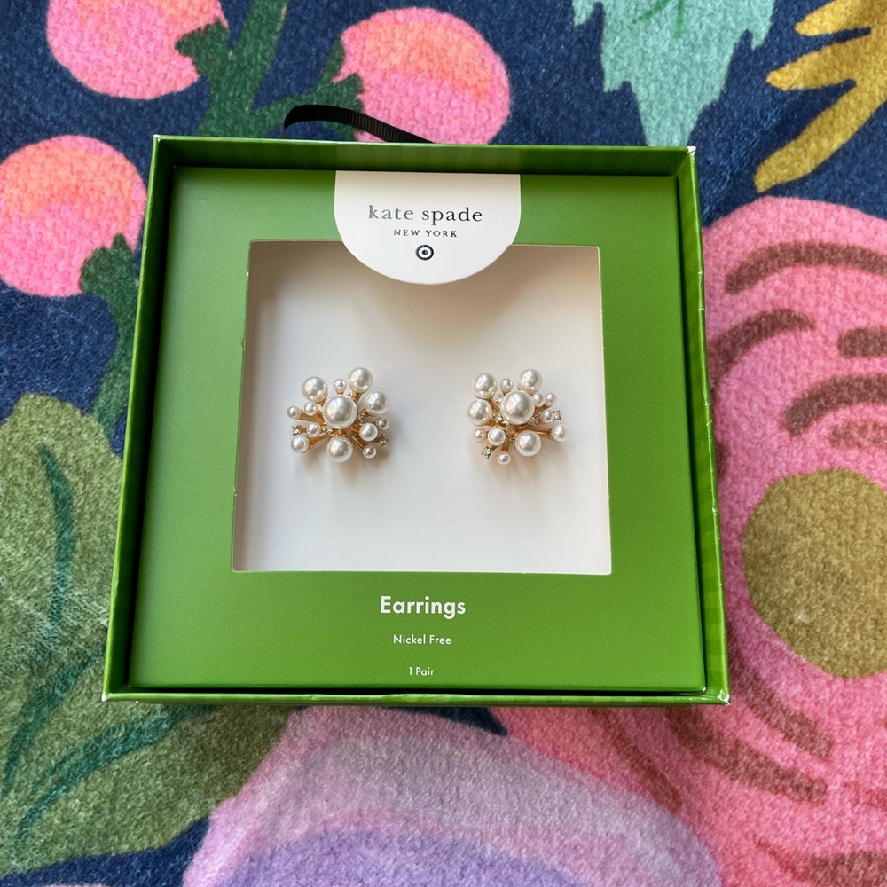 Kate Spade x Target Pearl and Crystal Earrings